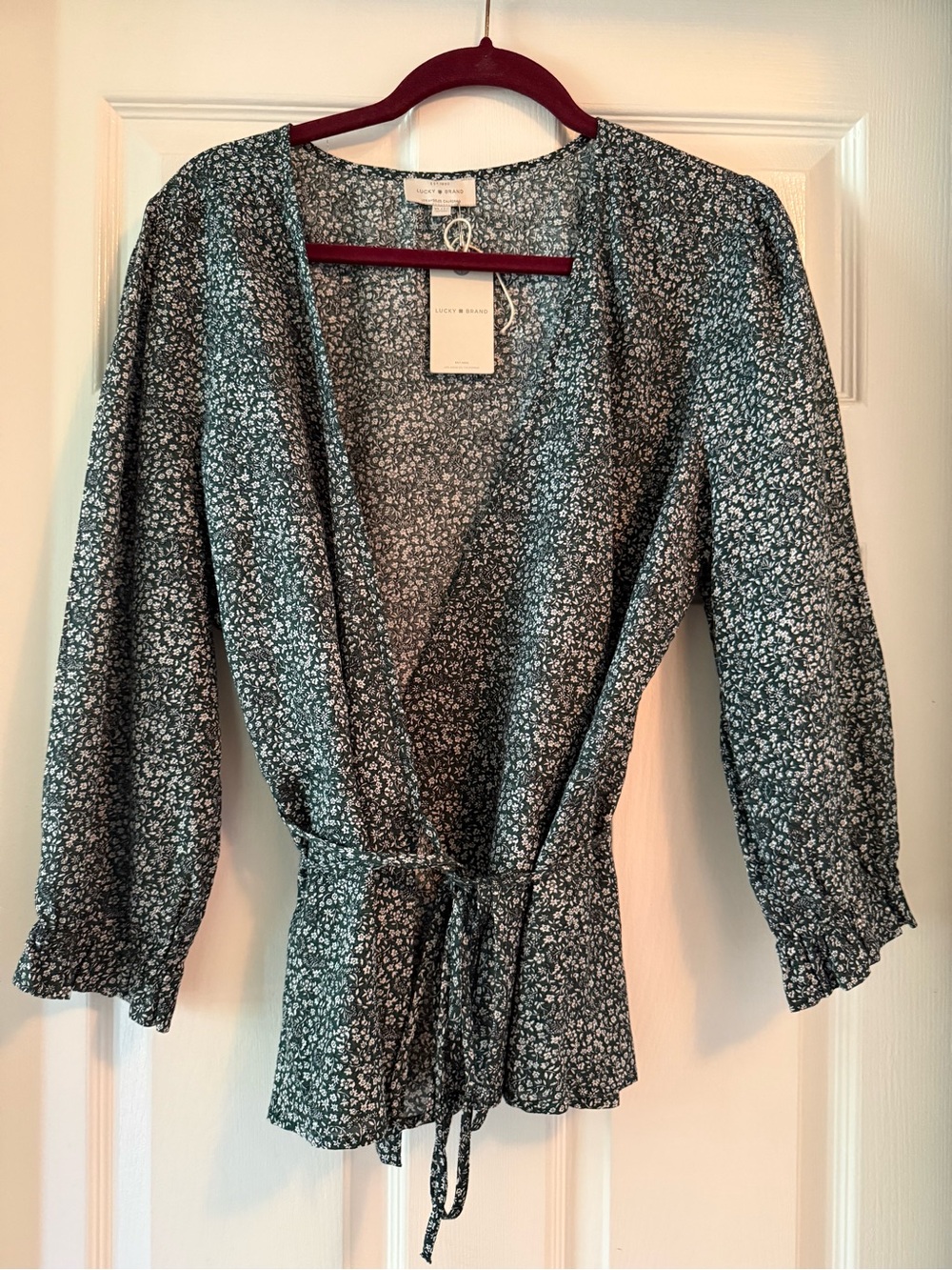LUCKY BRAND Amelia Wrap Top-XL/TG